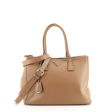 Prada Galleria Double Zip Tote City Calfskin Medium