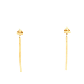 Tiffany & Co. T Wire Bar Earrings 18K Yellow Gold