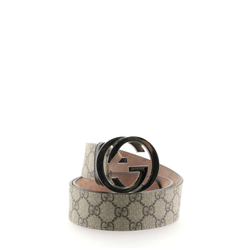 Gucci Interlocking G Belt GG Coated Canvas Wide