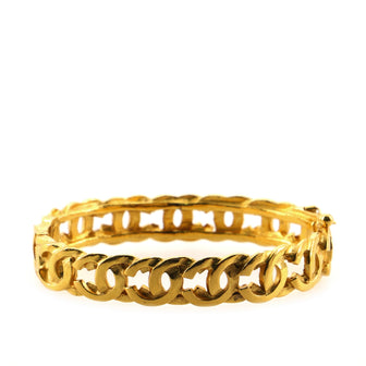 Chanel Vintage CC Chain Cuff Bracelet Metal Thin