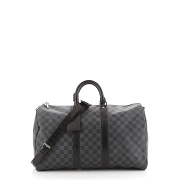 Louis Vuitton Keepall Bandouliere Bag Damier Graphite 45