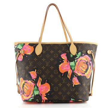 Louis Vuitton Neverfull Tote Limited Edition Monogram Roses MM