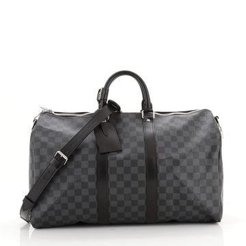 Louis Vuitton Keepall Bandouliere Bag Damier Graphite 45