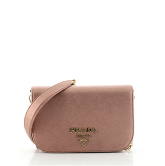Prada Convertible Flap Clutch Saffiano Leather Small