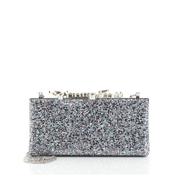 Jimmy Choo Celeste S Box Clutch Glitter Fabric