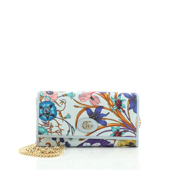 Gucci Wallet on Chain Flora Canvas