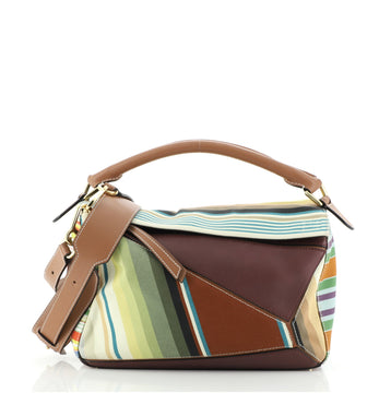 Loewe Puzzle Bag Canvas and Leather Medium