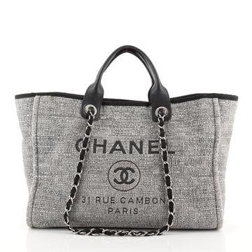 Chanel Deauville Tote Tweed Large