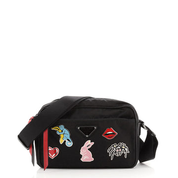 Prada Camera Bag Tessuto with Applique Medium