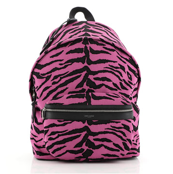 Saint Laurent City Backpack Printed Canvas