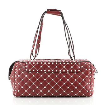 Valentino Free Rockstud Spike Duffle Bag Quilted Leather