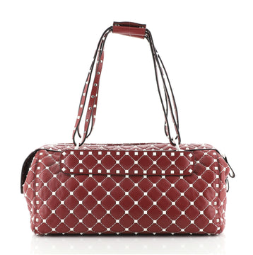 Valentino Free Rockstud Spike Duffle Bag Quilted Leather
