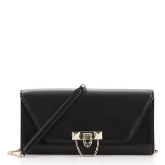 Valentino Demilune Clutch Leather