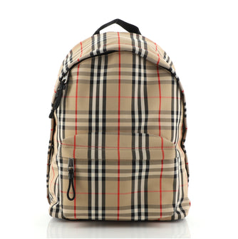 Burberry Jett Backpack Vintage Check Canvas Medium
