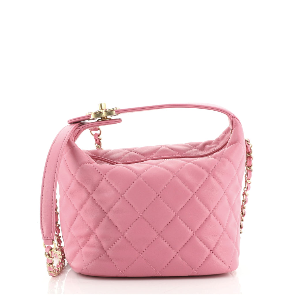 Chanel Perfect Meeting Hobo Quilted Lambskin Small Pink 71806121