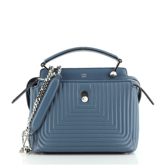 Fendi DotCom Click Top Handle Bag Quilted Leather Small