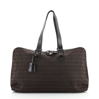 Fendi Vintage Zip Around Tote Zucchino Canvas Large