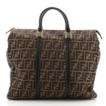 Fendi Vintage Zip Travel Tote Zucca Canvas Large