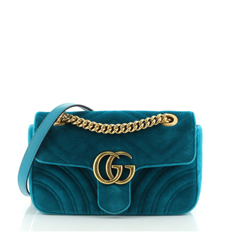 Gucci GG Marmont Flap Bag Matelasse Velvet Small