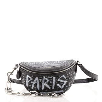 Balenciaga Graffiti Souvenir Belt Bag Leather XXS