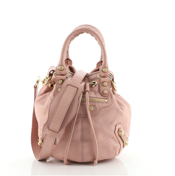 Balenciaga Pom Pon Giant Studs Bag Leather Mini