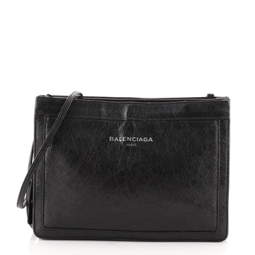Balenciaga Navy Pochette S Leather