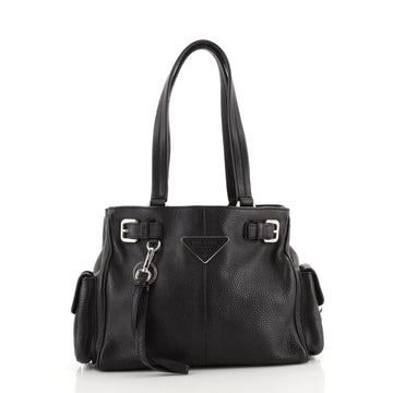 Prada Side Pocket Belt Tote Vitello Daino Medium