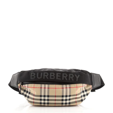 Burberry Bum Bag Vintage Check Canvas with Nylon