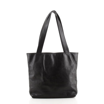 Chanel Vintage CC Embossed Tote Embossed Leather Medium