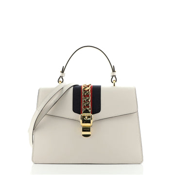 Gucci Sylvie Top Handle Bag Leather Medium