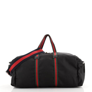 Gucci Animalier Web Duffle Bag Techno Canvas Large