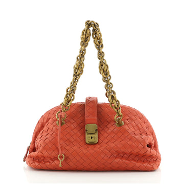 Bottega Veneta Chain Dome Shoulder Bag Intrecciato Nappa Medium