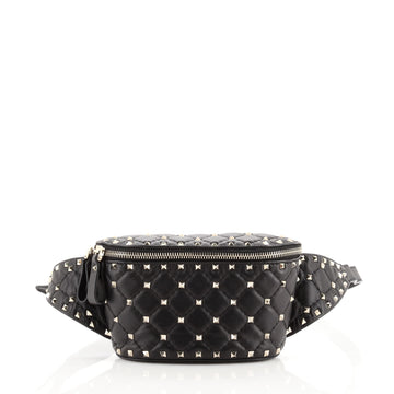 Valentino Rockstud Spike Belt Bag Quilted Leather Small