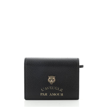 Gucci Animalier Flap Card Case Leather
