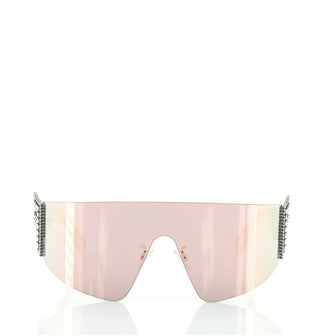 Fendi FFreedom Shield Sunglasses Acetate with Crystal Embellished Metal