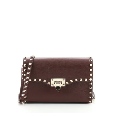Valentino Rockstud Flip Lock Flap Bag Leather Medium