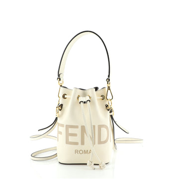 Fendi Mon Tresor Bucket Bag Embossed Leather Mini