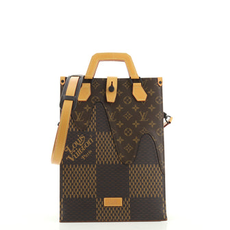 Louis Vuitton Nigo Tote Limited Edition Giant Damier and Monogram Canvas Mini