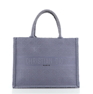 Christian Dior Book Tote Cannage Embroidered Canvas Small