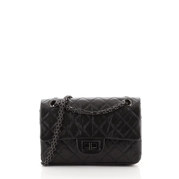 Chanel So Black Reissue 2.55 Flap Bag Quilted Aged Calfskin Mini