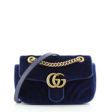 Gucci GG Marmont Flap Bag Matelasse Velvet Mini