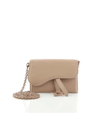 Christian Dior Ultra Matte Saddle Nano Pouch Leather
