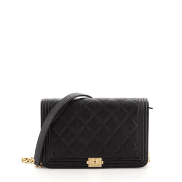 Chanel Boy Wallet on Chain Quilted Caviar