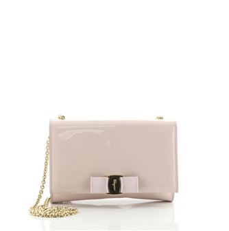 Salvatore Ferragamo Vara Bow Crossbody Bag Patent Small