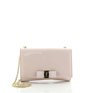 Salvatore Ferragamo Vara Bow Crossbody Bag Patent Small