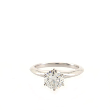 Tiffany & Co. Solitaire Ring Platinum with RBC Diamond G/VVS2 1.32 CT