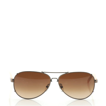 Dolce & Gabbana Gold Edition Aviator Sunglasses Plated Metal