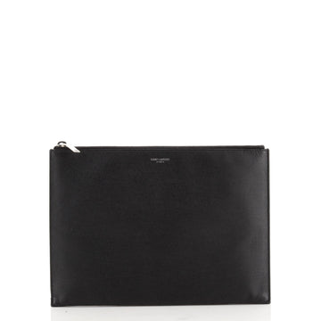 Saint Laurent Zip Pouch Leather Medium