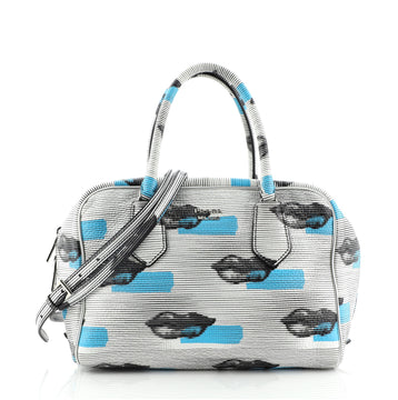 Prada Inside Bauletto Bag Printed Vitello Daino Medium