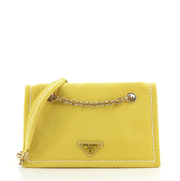 Prada Padded Chain Flap Bag Tessuto Medium